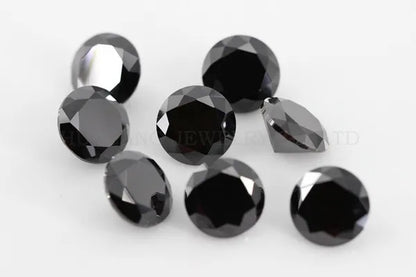0.5ct 5mm  Round Brilliant Cut Black Moissanite Loose Stone VVS1 Excellent Cut Jewelry Making Stone