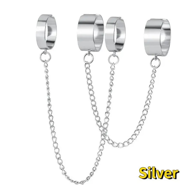 Punk Cool Hiphop Chain Rings Multi-layer Adjustable Open Finger Rings Set Alloy Man Rings for Women Party Gift Jewelry