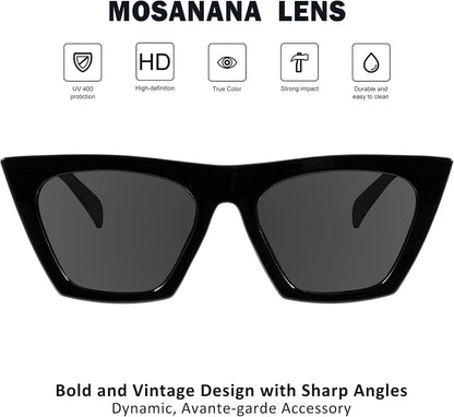 Square Cat Eye Sunglasses for Women Trendy Style Model-Shine