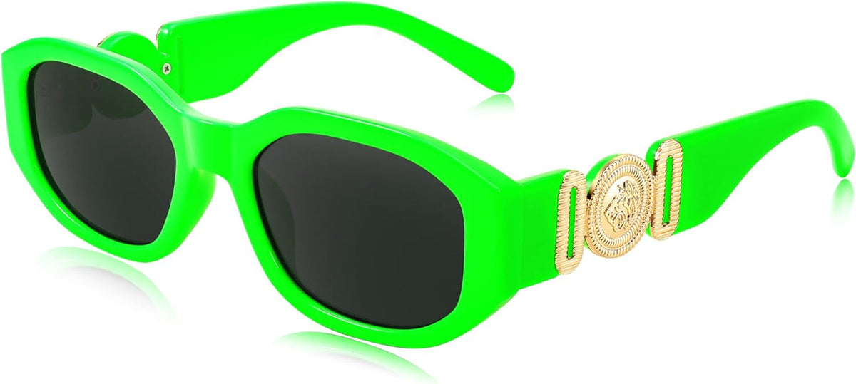 Retro Trendy Rectangle Sunglasses Women Men Vintage 90s Small Narrow Square Sunglasses B2322