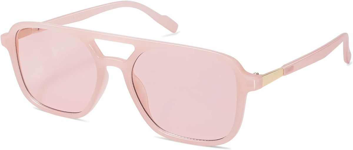 Retro Aviator Sunglasses for Women Men,Trendy Rectangle Womens Mens Shades Sun Glasses SJ2202