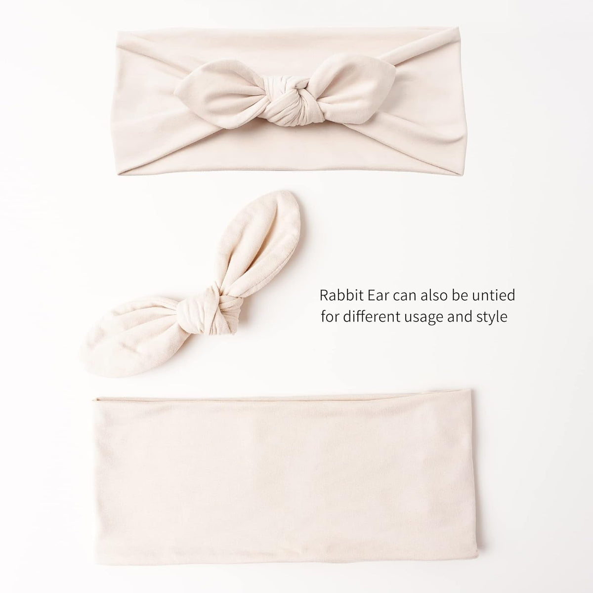 Headbands for Women Non Slip Hair Bands with Bows Rabbit Ears Workout Running Sport Sweat Elastic Hair Wrap for Girls Hair Accessories 12 Pack
