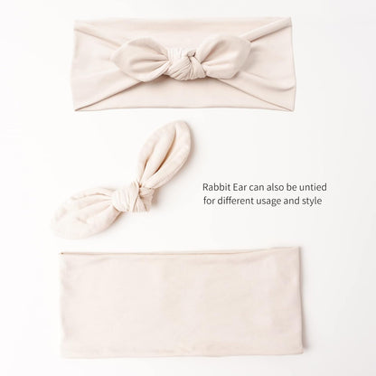 Headbands for Women Non Slip Hair Bands with Bows Rabbit Ears Workout Running Sport Sweat Elastic Hair Wrap for Girls Hair Accessories 12 Pack