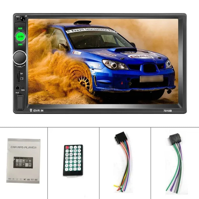 2 Din 7" HD Touch Screen Digital Display Car Multimedia Player Audio Stereo Radio Autoradio Car MP5 Player with Bluetooth USB FM Support Mirror Link Rear View Camera Connection