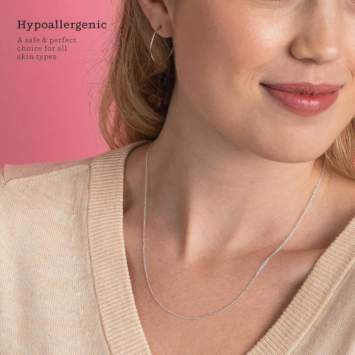 1Mm 925 Sterling Silver Necklace for Women | 16-36 Inch Long Silver, 18K Gold, Rose Gold Necklaces for Women - Made in Italy Real Cable Chain Jewelry | Dainty Cadena De Plata S925 Para Mujer
