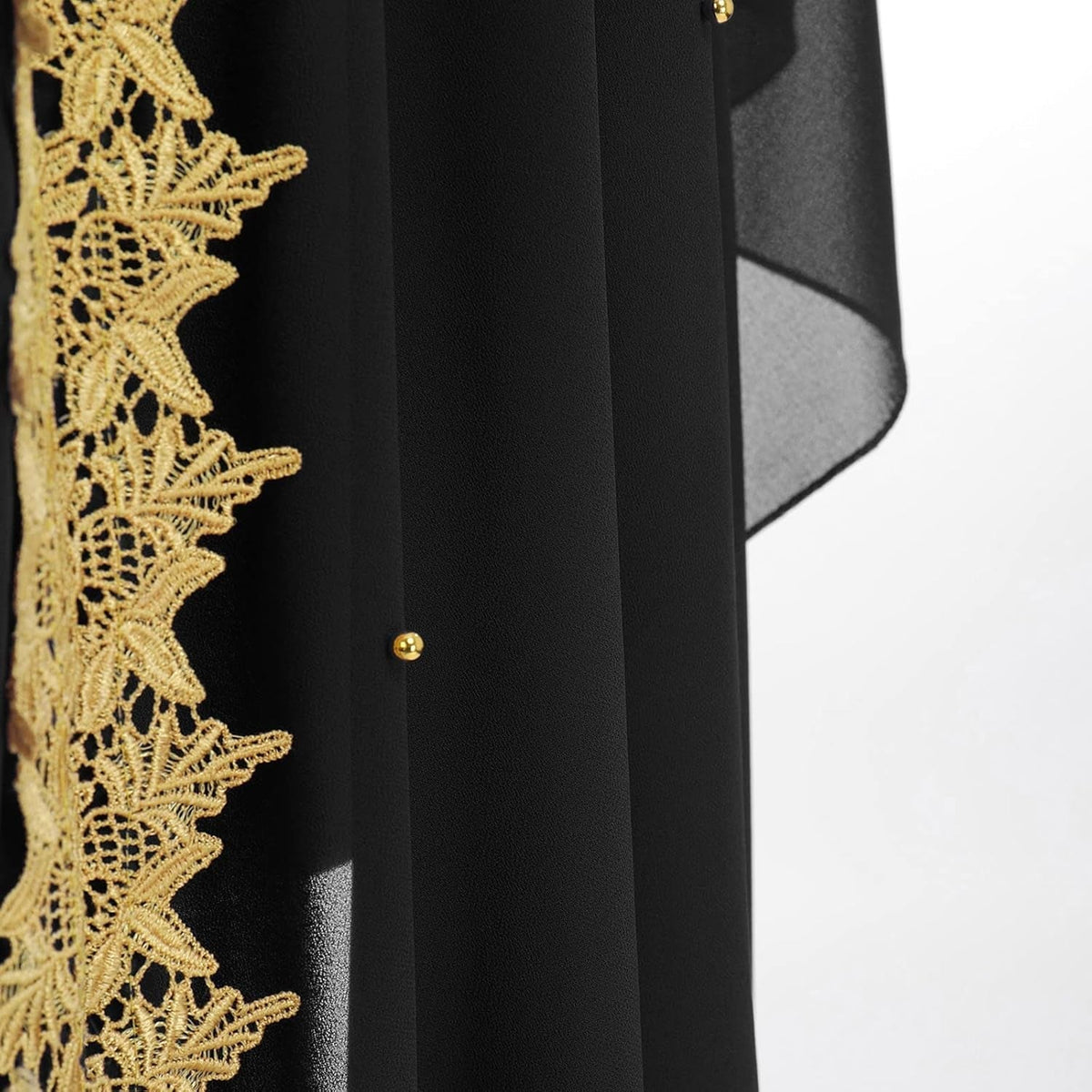 Muslim Dress for Women Loose Batwing Sleeved Hooded Beaded Embroidery Long Abaya Dress Kaftan Abayas Islamic Robe