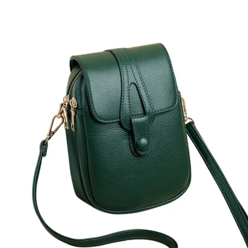 2023 New High Quality High-capacity Women's Fashion Shoulder Bag Genuine Leather Cross Body Shoulder Bags Retro Style Handbags Purses Mobile Phone Bag