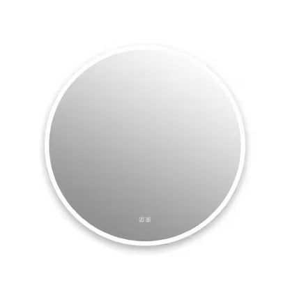 36 In. W X 36 In. H round Frameless LED Light with 3-Color and Anti-Fog Frosted Edge Wall Mounted Bathroom Vanity Mirror