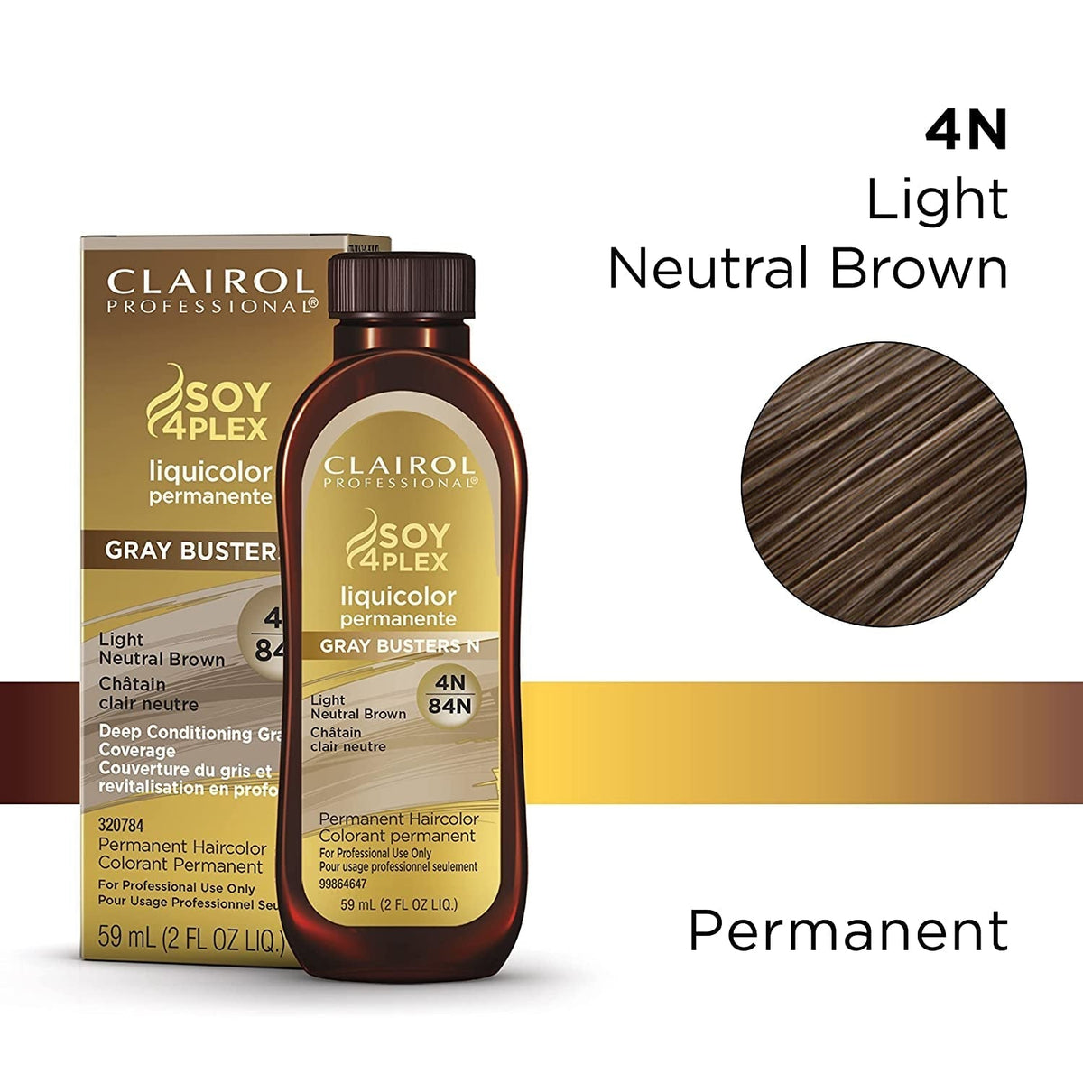 Permanent Liquicolor for Light Brown/Medium Brown Hair Color with 100% Gray Coverage | Packaging May Vary