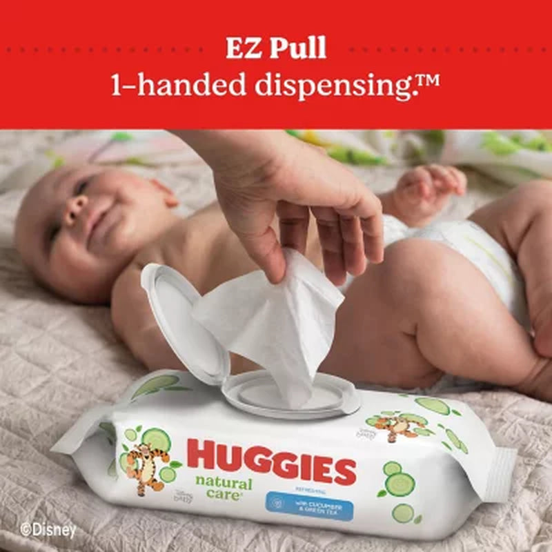 Huggies Natural Care Baby Wipes, Cucumber and Green Tea, 17 Pk., 1088 Wipes