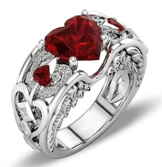 Exquisite Women's Fashion Zircon Silver Ring Anniversary Gift Engagement Bridal Wedding Jewelry Rings for Women Size 5-11