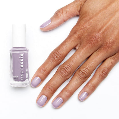 expr, Quick-Dry Nail Polish, 8-Free Vegan, Translucent Lavender Gray, Skip The Track, 0.33 fl oz