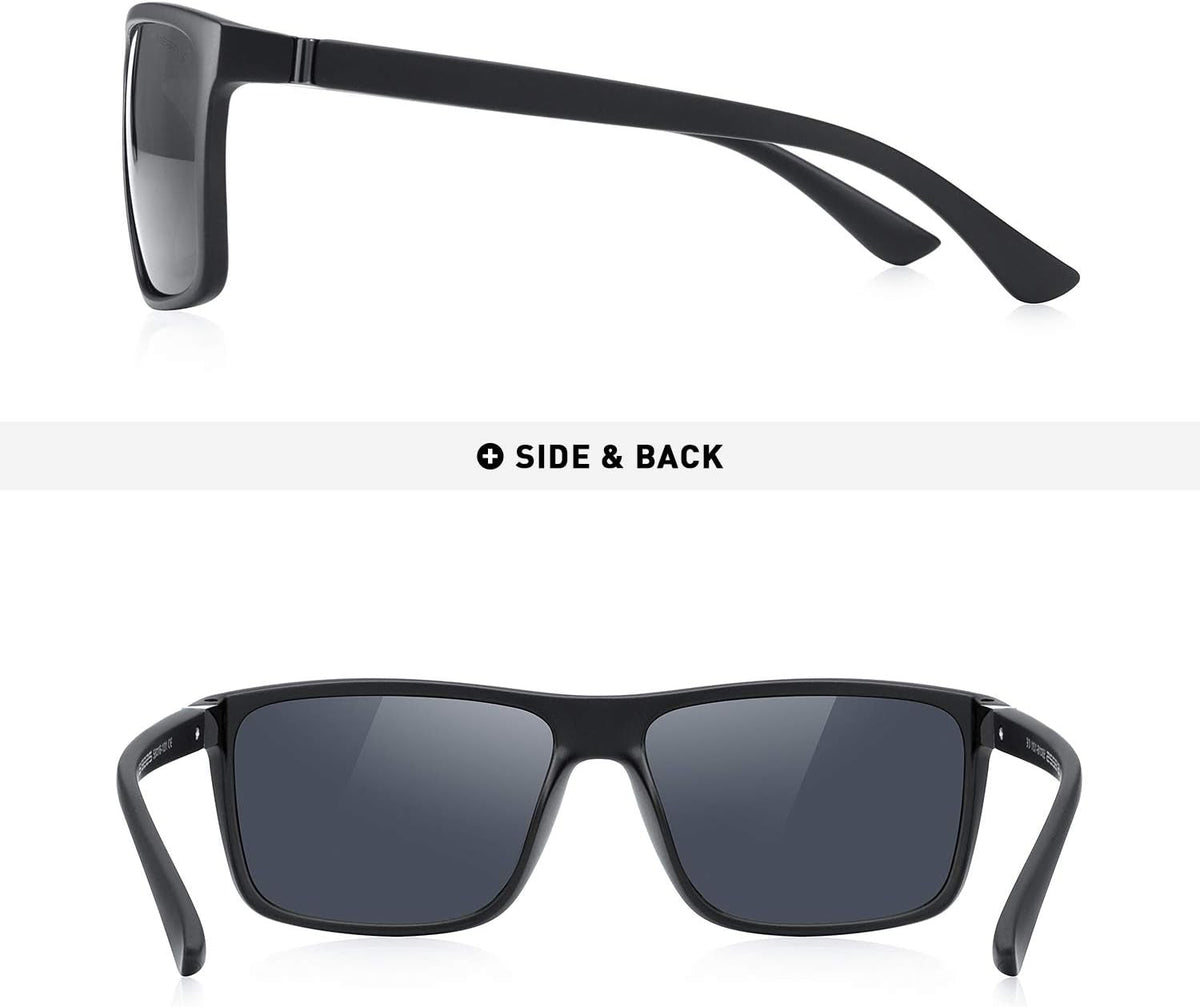 Rectangular Polarized Sports Sunglasses for Men Women Cycling Driving Fishing UV400 Protection S8225