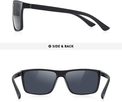 Rectangular Polarized Sports Sunglasses for Men Women Cycling Driving Fishing UV400 Protection S8225