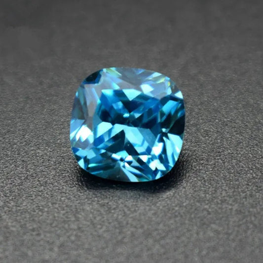 Sea Blue Sapphire 7x7mm 2.39ct Square Cut Shape AAAAA VVS Loose Gemstone