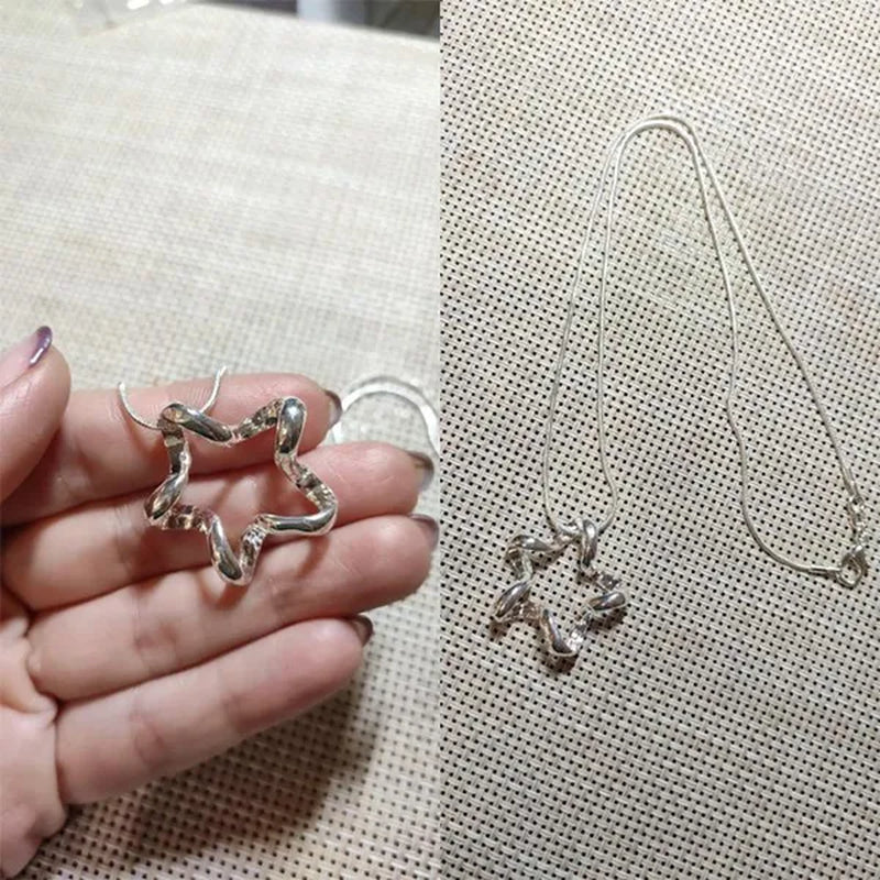 High Quality 925 Sterling Silver Starfish Pendant Necklace 16-30 Inch Snake Chain For Women Fashion Wedding Engagement Jewelry Gift