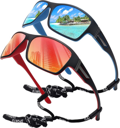 Polarized Sports Sunglasses for Men Women Unbreakable Frame Cycling Fishing Driving