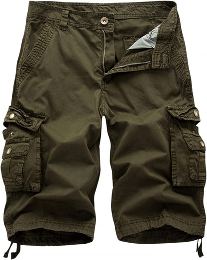 Men'S Camo Cargo Shorts Relaxed Fit Multi-Pocket Outdoor Camouflage Cargo Shorts Cotton
