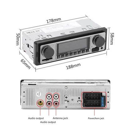 UNITOPSCI 12V Bluetooth Car Radio Player Stereo FM MP3 USB SD AUX Audio Auto Electronics Autoradio 1 DIN Oto Teypleri Radio Para Carro