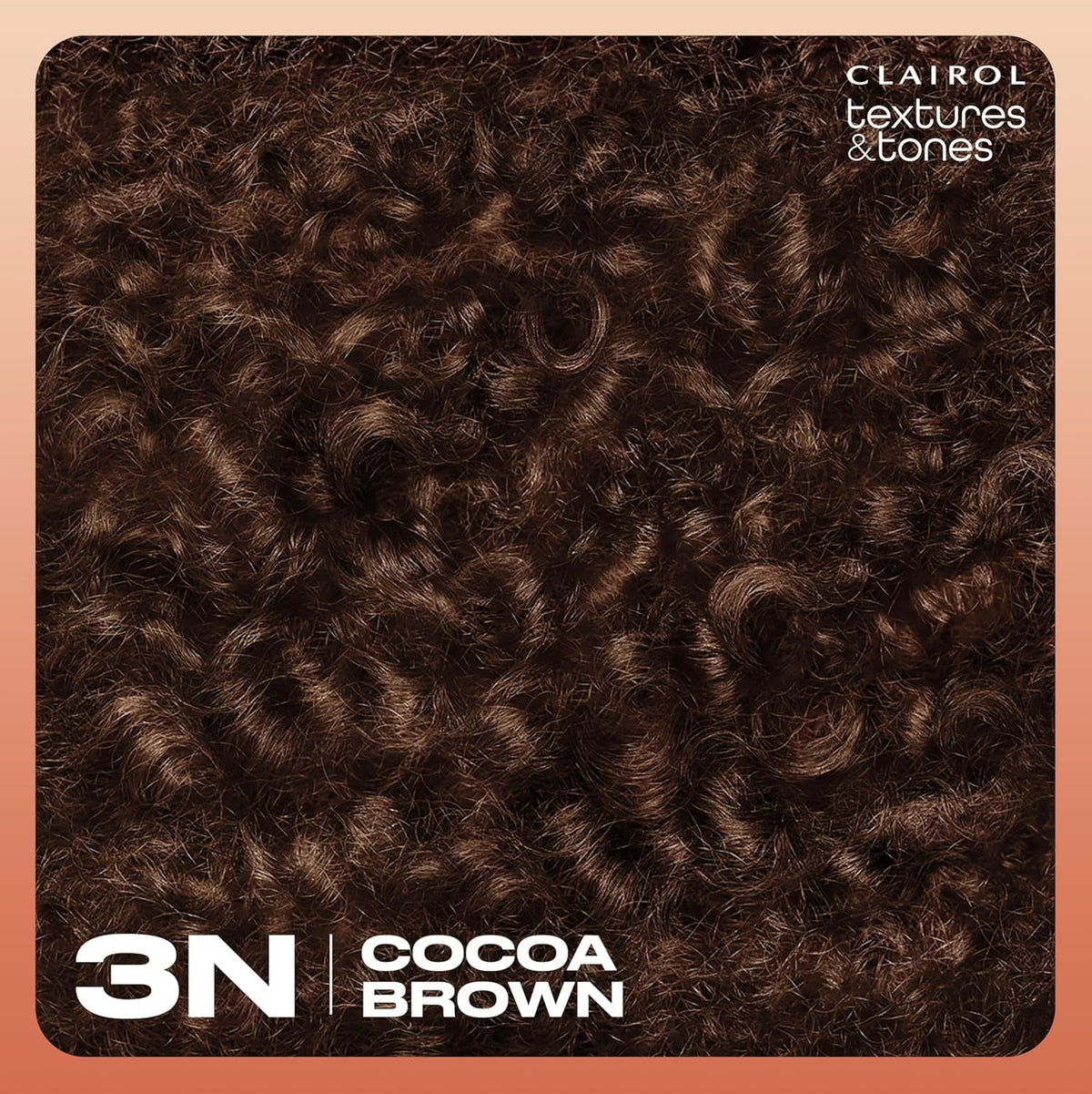 Textures & Tones Permanent Hair Dye, 3N Cocoa Brown Hair Color, Pack of 1