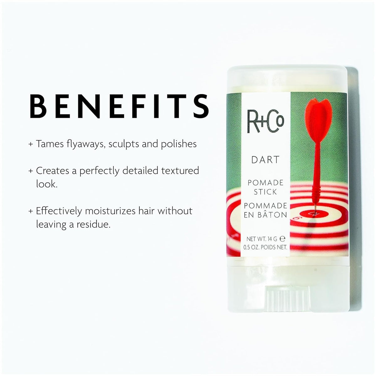 Dart Hair Wax Stick | Tame Flyaways, Sculpt & Polish | Long-Lasting Texture | Vegan + No Parabens