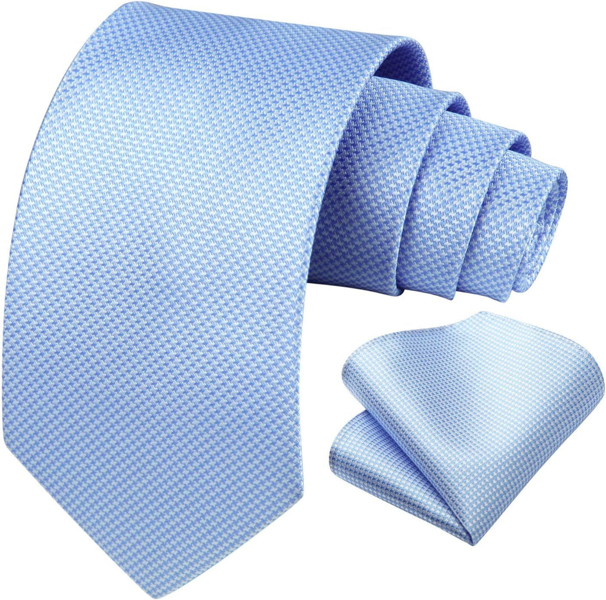 Ties for Men Solid Houndstooth Neckties Handkerchief Formal Business Tie & Pocket Square Set Wedding Party