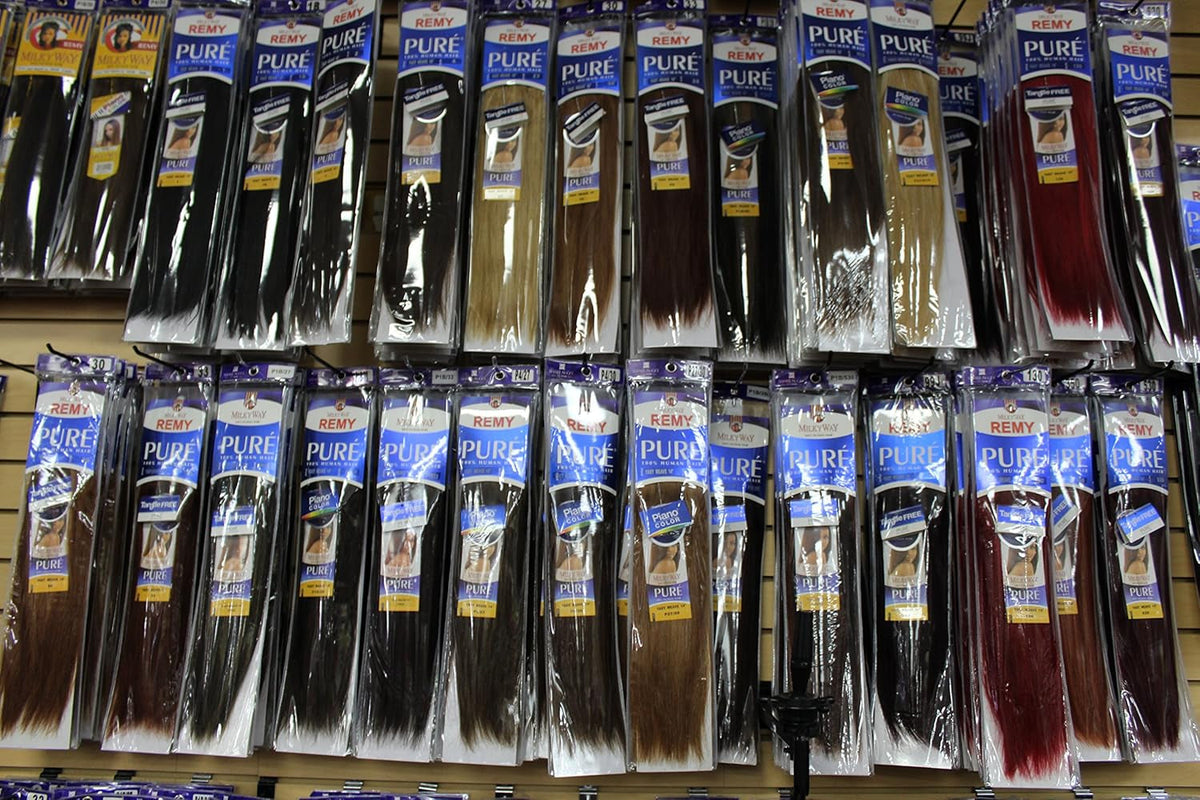 Human Hair Weave Pure Yaki [10"] #1B