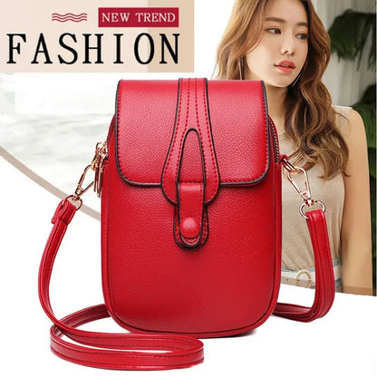 2023 New High Quality High-capacity Women's Fashion Shoulder Bag Genuine Leather Cross Body Shoulder Bags Retro Style Handbags Purses Mobile Phone Bag