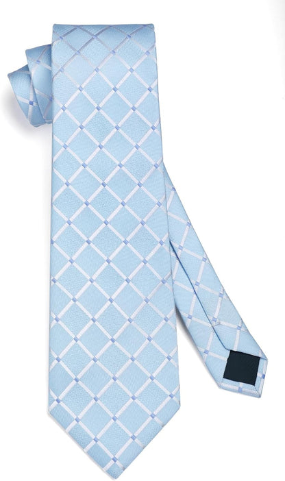 Ties for Men Solid Color 3.35" Formal Business Necktie Classic Satin Mens Wedding Party Ties