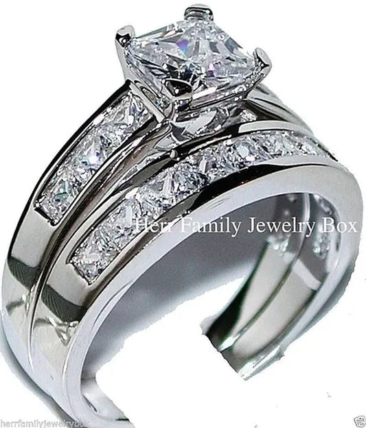 Sparking 925 Sterling Silve Ring Natural Gemstone White Sapphire Rings for Women Wedding Band Engagement Anniversary Fine Jewelry Gift