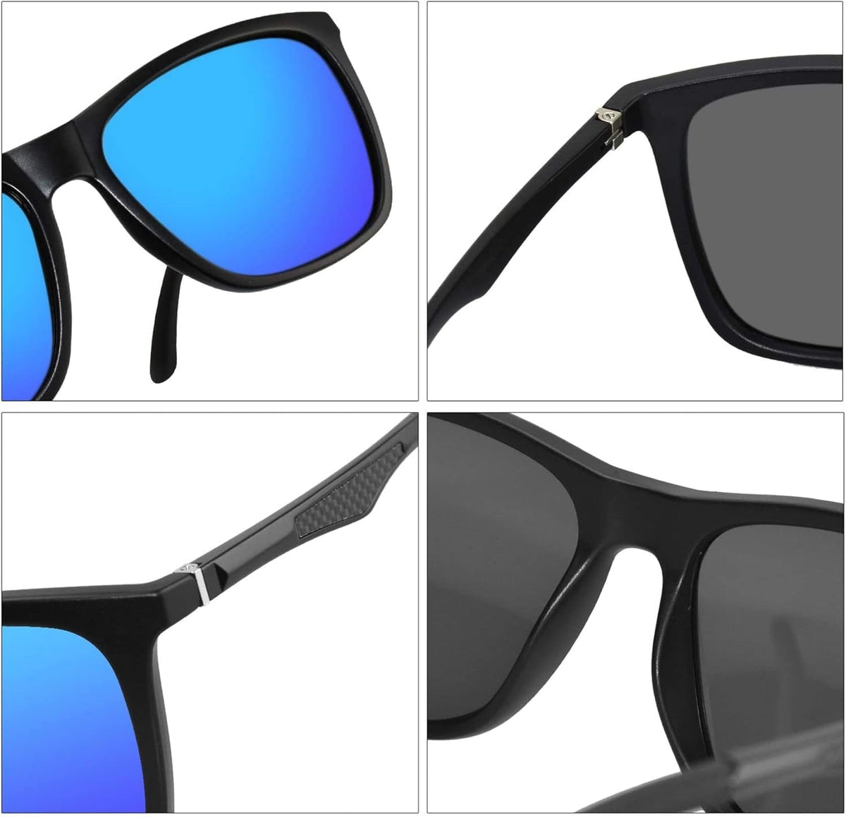 Polarized Sunglasses for Men Aluminum Mens Sunglasses Driving Rectangular Sun Glasses for Men/Women