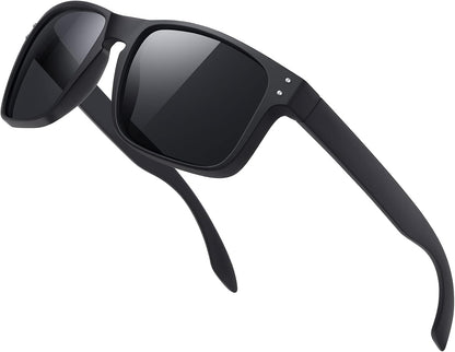 Polarized Sunglasses Men Womens - Retro Square Sun Glasses for Fishing Driving UV Protection