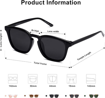 Polarized Sunglasses for Women Men Classic Vintage Style Shades