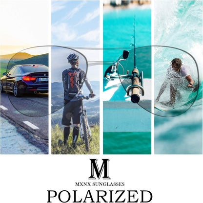 Aviator Sunglasses for Men Polarized Women UV Protection Lightweight Driving Fishing Sports Unisex Glasses MX208