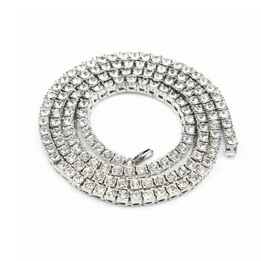 Men's Necklaces Alloy Crystal Rhinestone Diamond Chains Necklaces Hip Hop Rock Gift