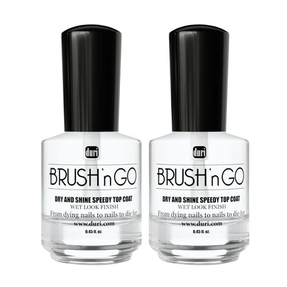 Brush'n Go Dry and Shine Speedy Top Coat, Fast Dry Top Coat Nail Polish - 0.45 fl.oz. (pack of 1)