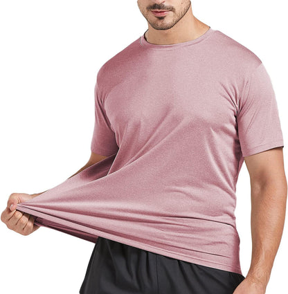 5 Pack Men'S Dry Fit T Shirts Athletic Running Gym Workout Short Sleeve Tee Shirts for Men