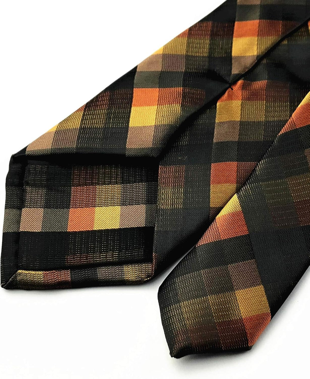 Men'S Classic Checks Dark Blue Grey Jacquard Woven Silk Tie Necktie