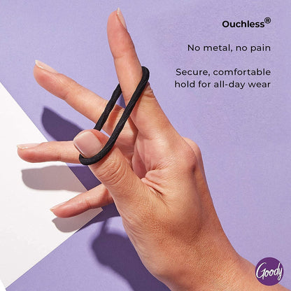 Womens Ouchless Braided Elastics Ties - 30 Count, Primal Neutrals - 4MM for Medium Hair - Pain-Free Hair Accessories for Women Perfect for Long Lasting Braids, Ponytails and More