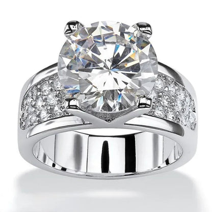 Trendy 4 Prong Setting 2 Ct Diamond Rings for Women Engagement Wedding Rings Proposal Gift