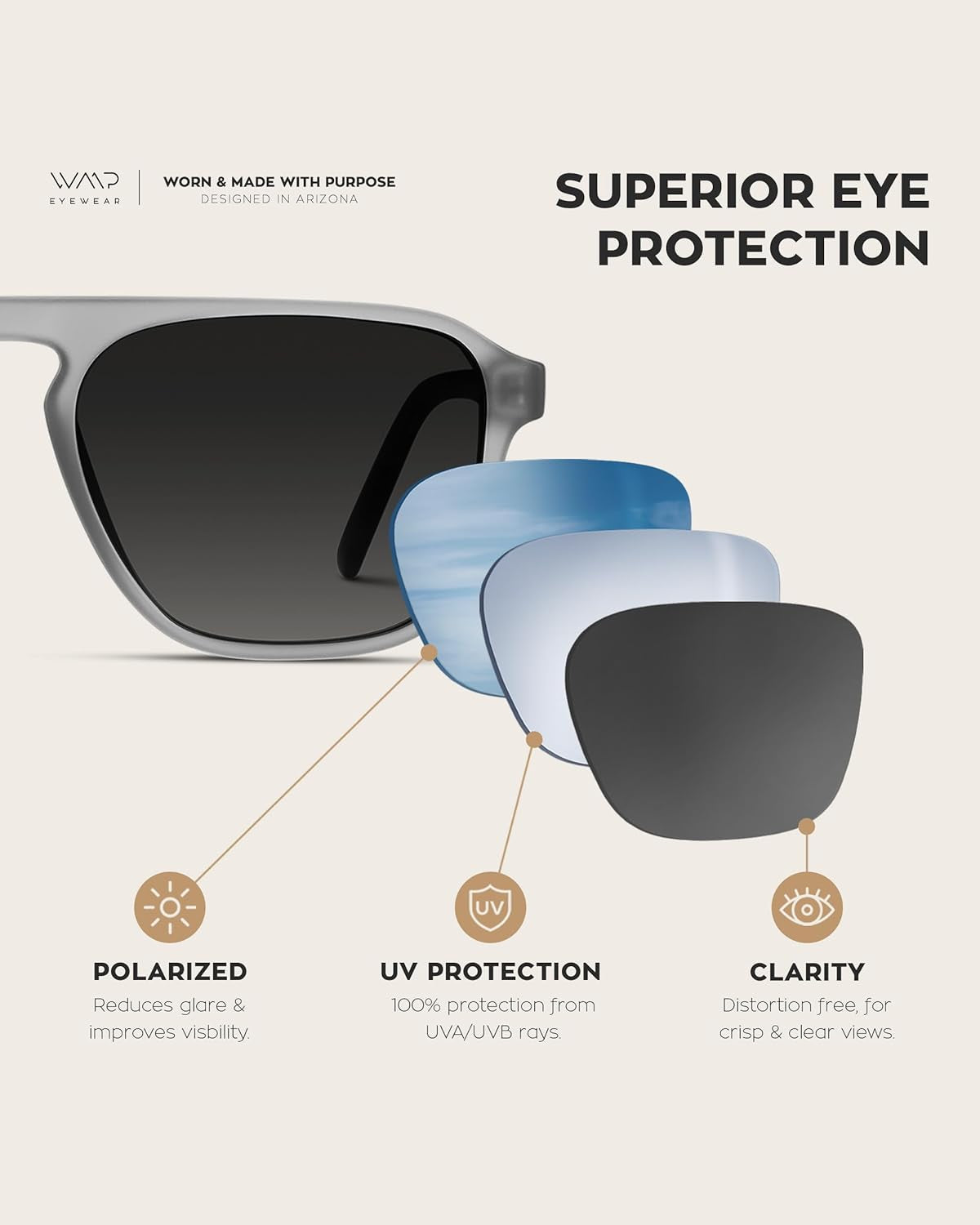 Polarized Aviator One-Bridge Modern Square Mens Sunglasses