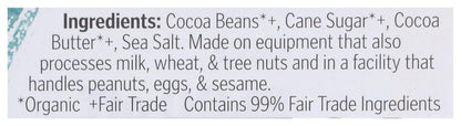 Sea Salt Organic Dark Chocolate Bar, 70% Cacao, 1 Bar | Vegan, Fair Trade