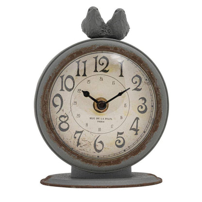 Two Birds round Table Clock