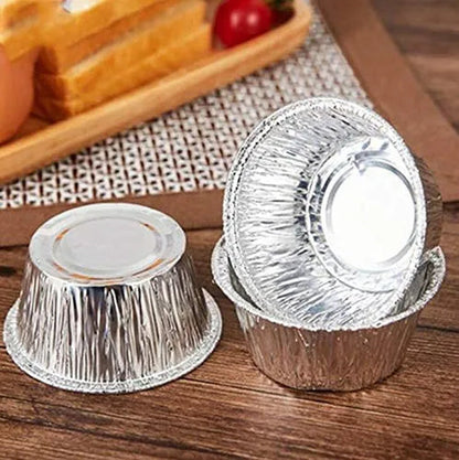 50Pcs/100pcs Egg Tart Aluminum Cupcake Cake Cookie Mold Pudding Mould Tin Baking Tool [<Xiaochengshop>]