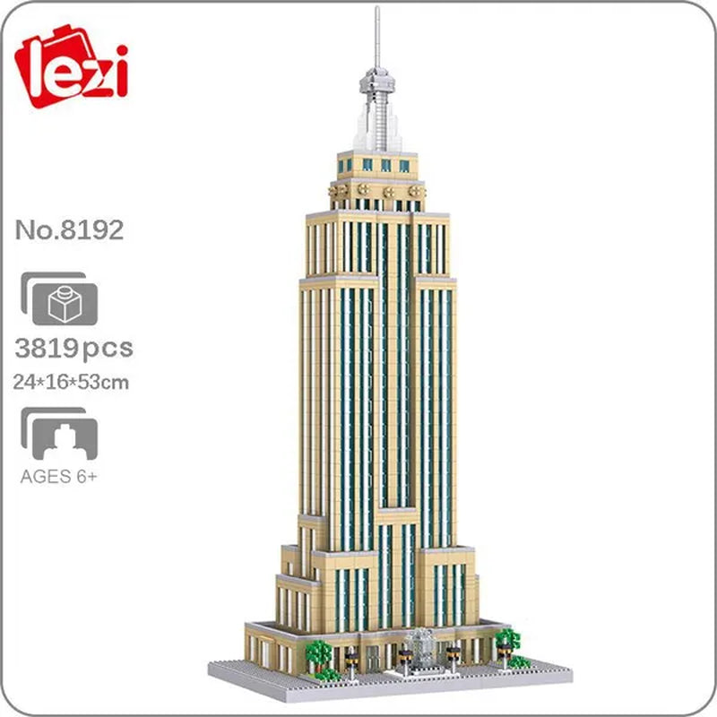 World Architecture Colosseum Leaning Tower Louvre Museum Cathedral Museum Church 3D Model DIY Mini Diamond Blocks Bricks Building Toy for Children Gift no Box