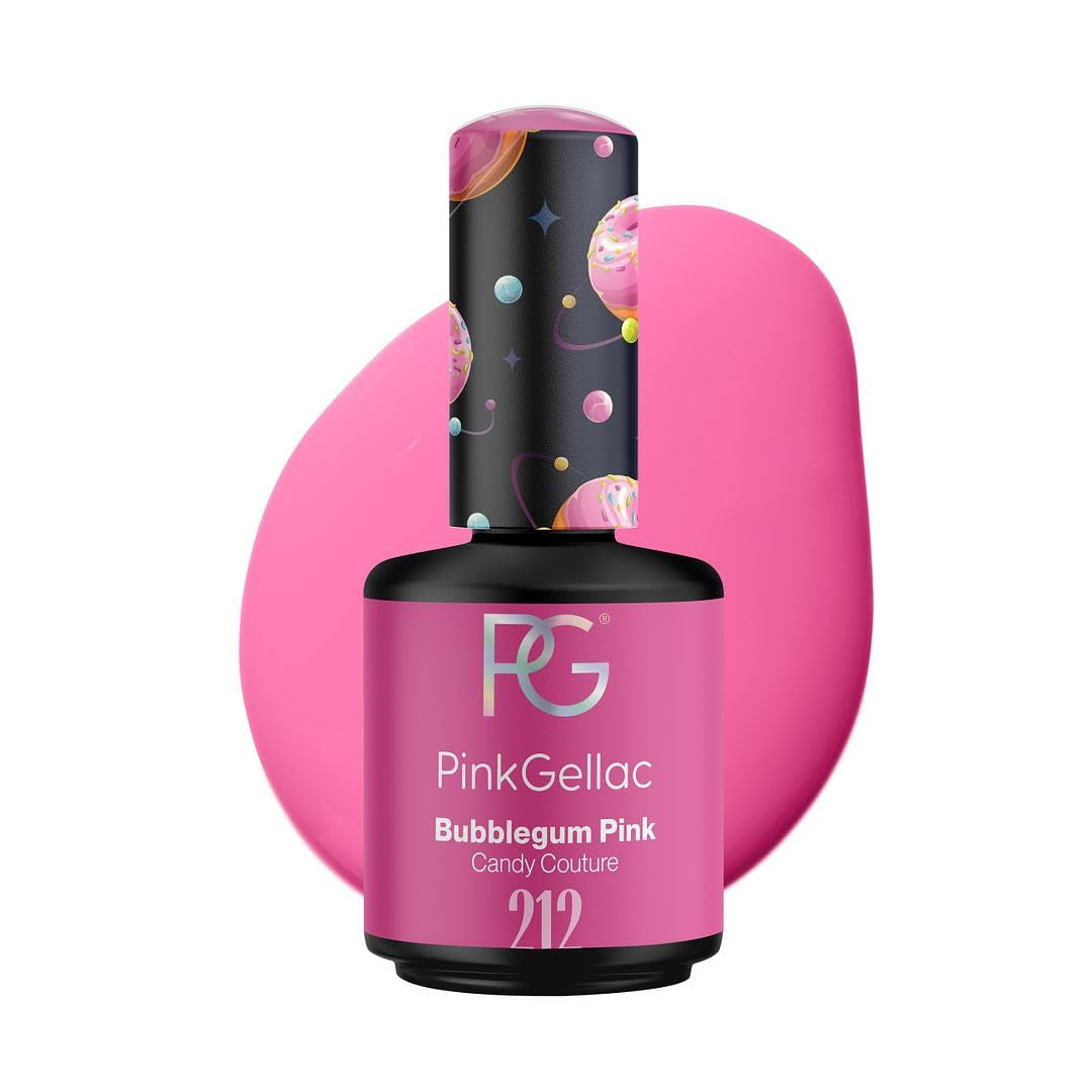 Neon Pink Gel Nail Polish 0.5 oz - Gel Nail Color Ruby Pink - Stunning Pink Nail Gel Polish with a Creamy Finish - Gel Color for Nail Art - UV Polish Made in the Netherlands