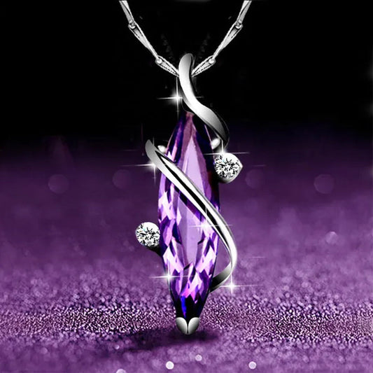 Luxury Delicate Pendant Necklace for Women, Elegant Lady Diamond Pendant, Romantic Valentine's Day Gift