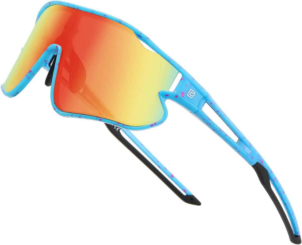 Kids Sunglasses Youth Baseball Sun Glasses Lightweight TR90 Frame UV400 Sports Cycling Shades for Boys Girls DK268