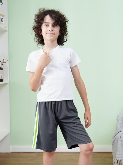 5 Pack Boys Shorts Boys Athletic Basketball Mesh Kids Soccer Gym Shorts Clothes Quick Dry Active Sports Shorts