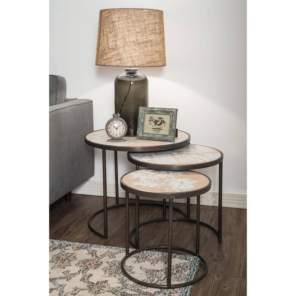 Two Birds round Table Clock